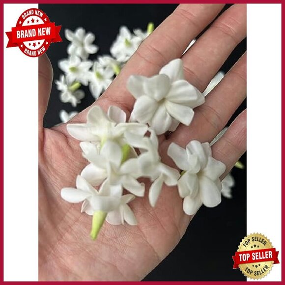 50 PCS Clay Jasmine Flower Beads Lei DIY Wedding Hair Accessories main image 4